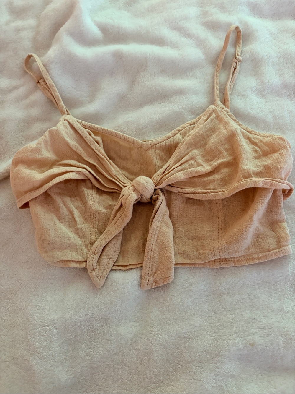 Aerie Tie-Front Cropped Cami 🤎🥥